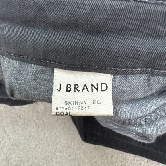 J.Brand Skinny Corduroy Pants Womens 25 Charcoal Gray Mid Rise Stretch 25x29.5 - Picture 8 of 16